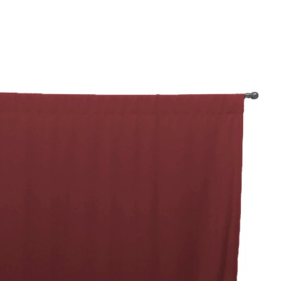 Easy Way Solid Polyester Outdoor Drape with Rod Pocket Top   